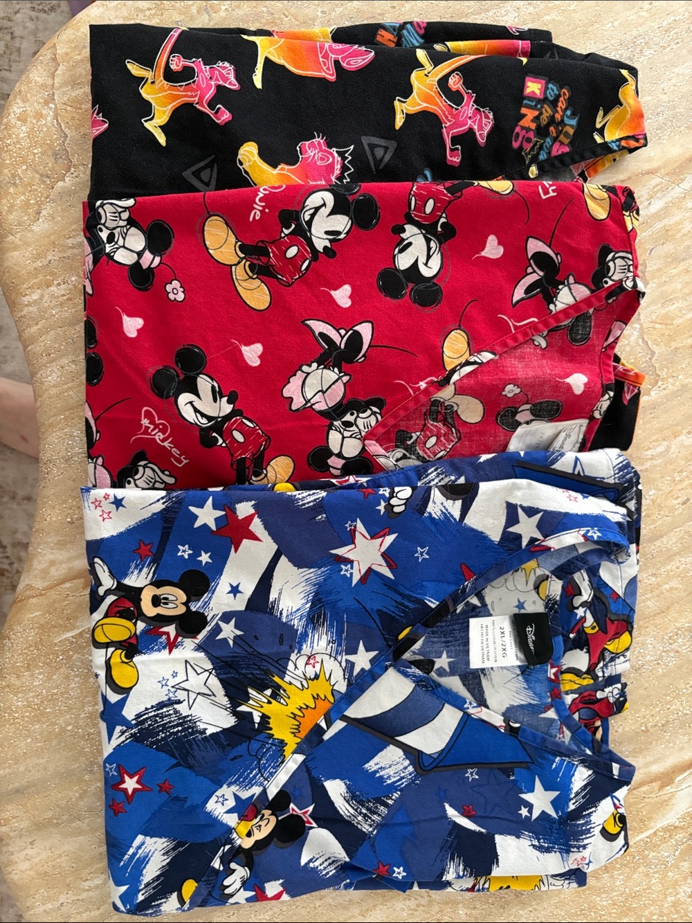 Disney women’s scrub top bundle 2xl